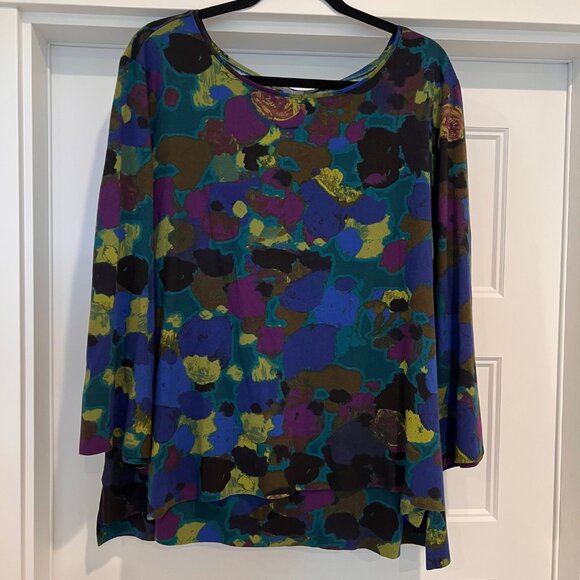 Habitat 100% Cotton Cobalt Print Color Burst Tee, Size XXL - Picture 3 of 9